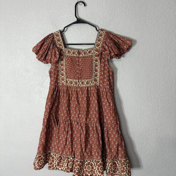 Sea New York Fernanda Tile Print Flutter Sleeve Dress XXS - Picture 2 of 10